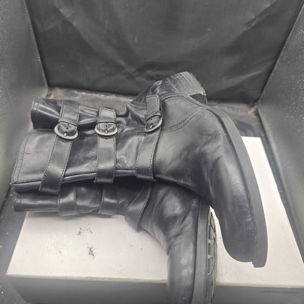 Born Black Lace Up Boots - Picture 2 of 7